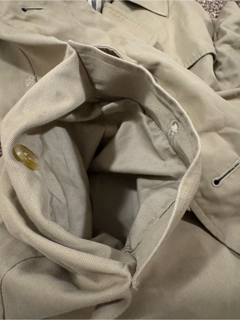 AUTHENTIC VINTAGE BURBERRY LONG TRENCH COAT SIZE 14 - Picture 7 of 12